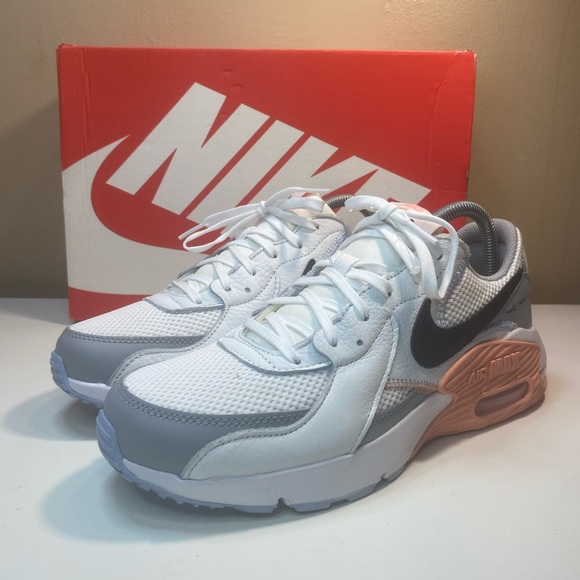 🔥 NIKE AIR MAX EXCEE WHITE PEACH GREY WOMENS RUNNING SHOE SIZE 9.5 DV2189-100 - Picture 2 of 9